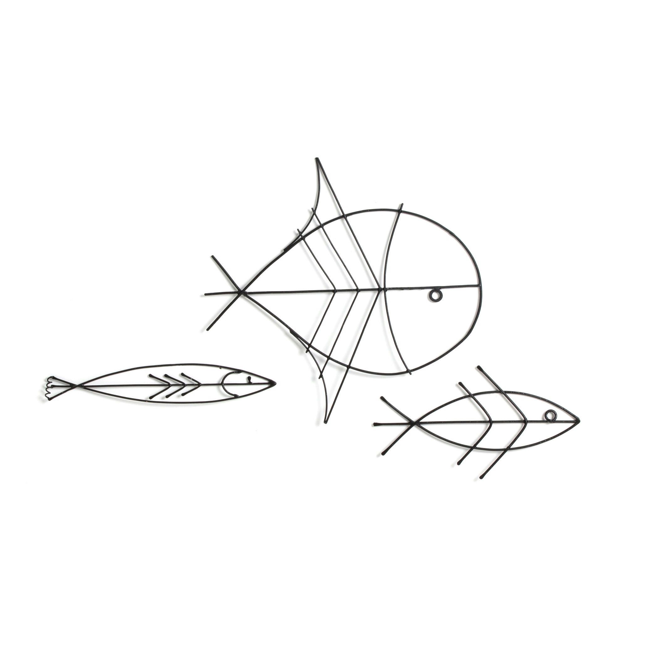Lot de 3 poissons filaire fer Lupinus