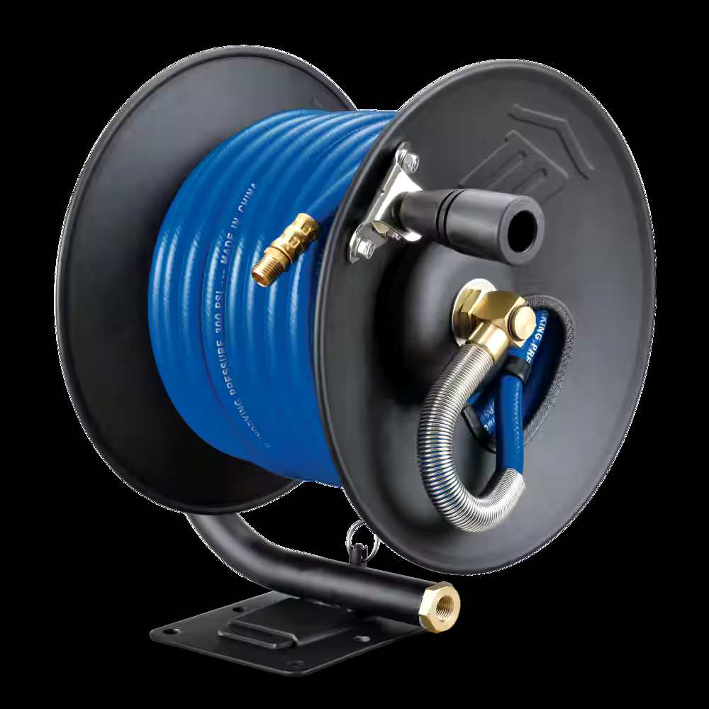 Mastercraft PVC Manual Air Hose Reel, 3/8-in x 50-ft