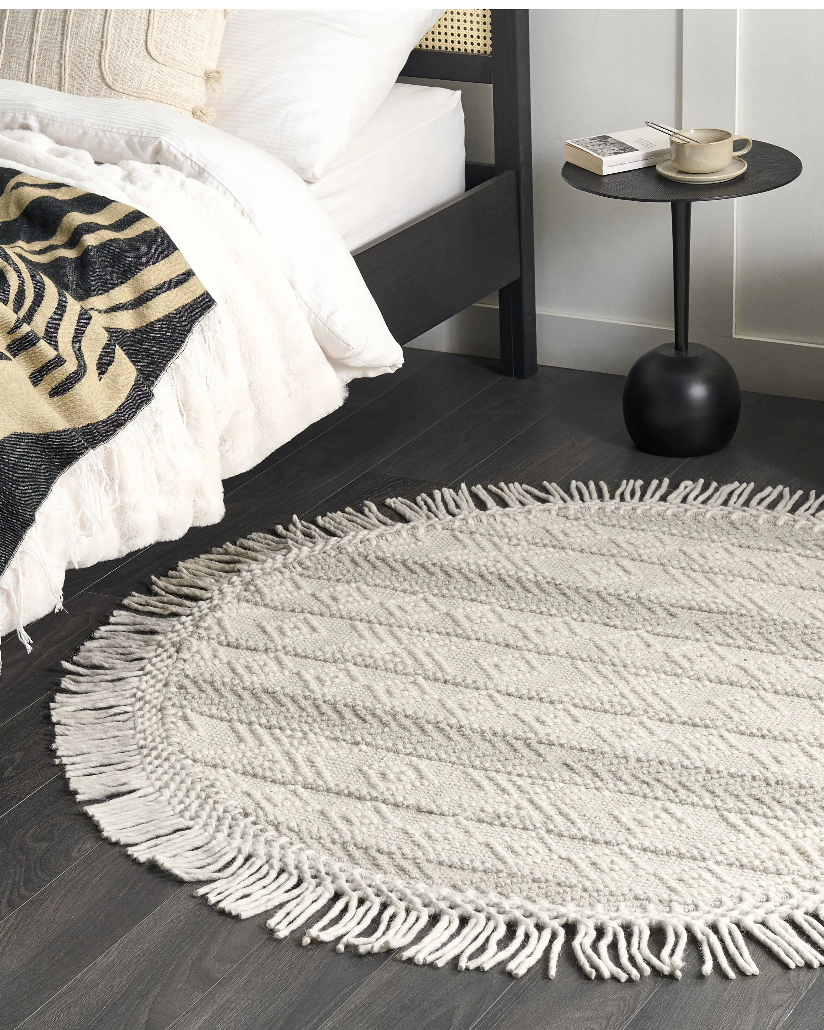 Rug BALTALAR Beige ? 140 cm Wool