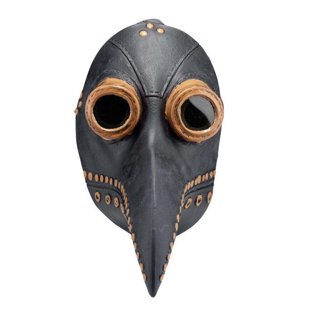 Masque Halloween adulte docteur de la peste latex gris