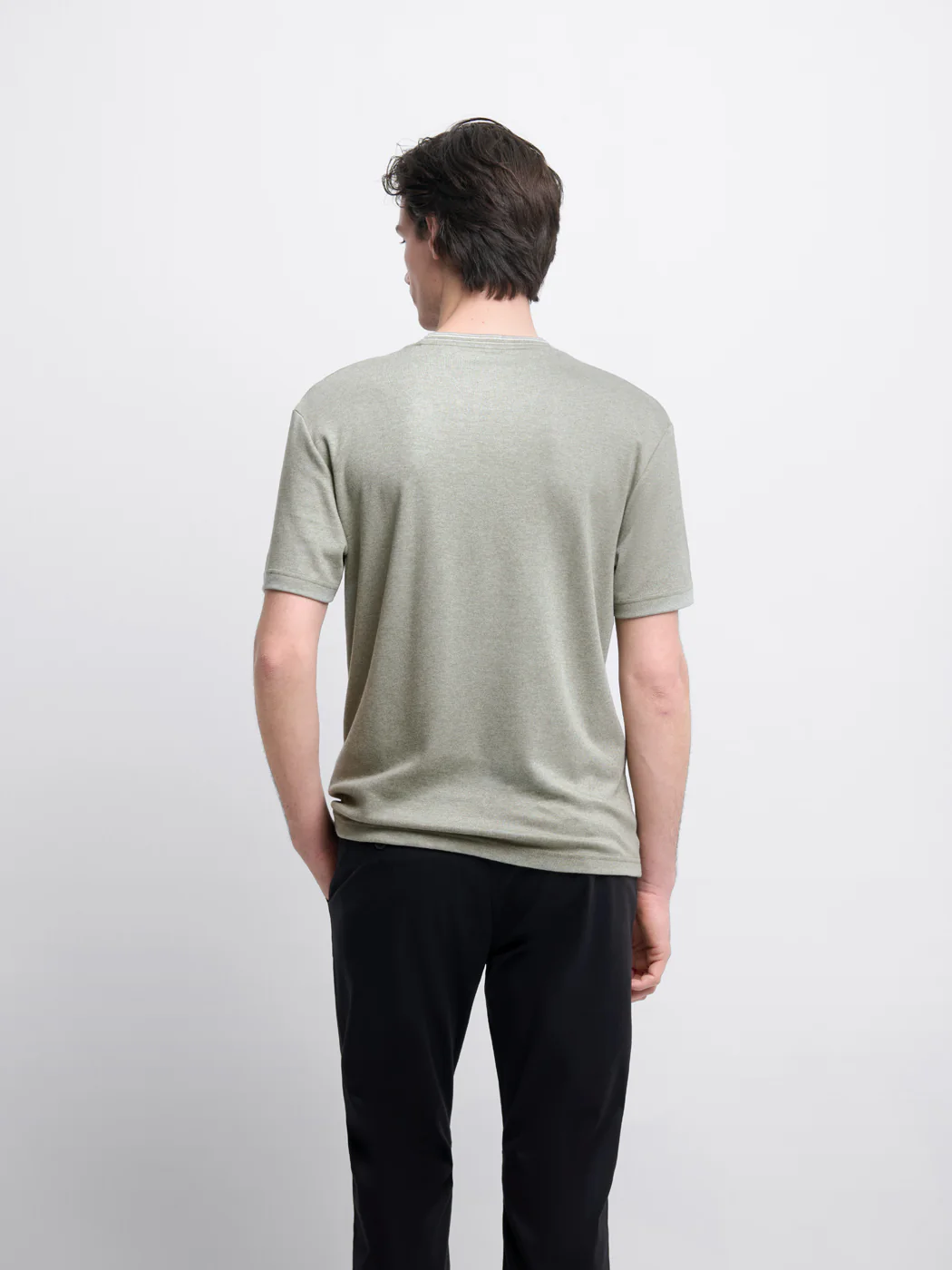 T-shirt col rond chiné