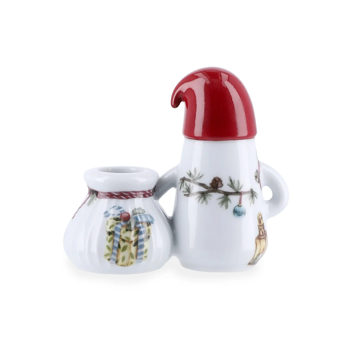 Kähler Design - Hammershøi Father Elf Kerzenständer, H 8,5 cm, weiß / mehrfarben