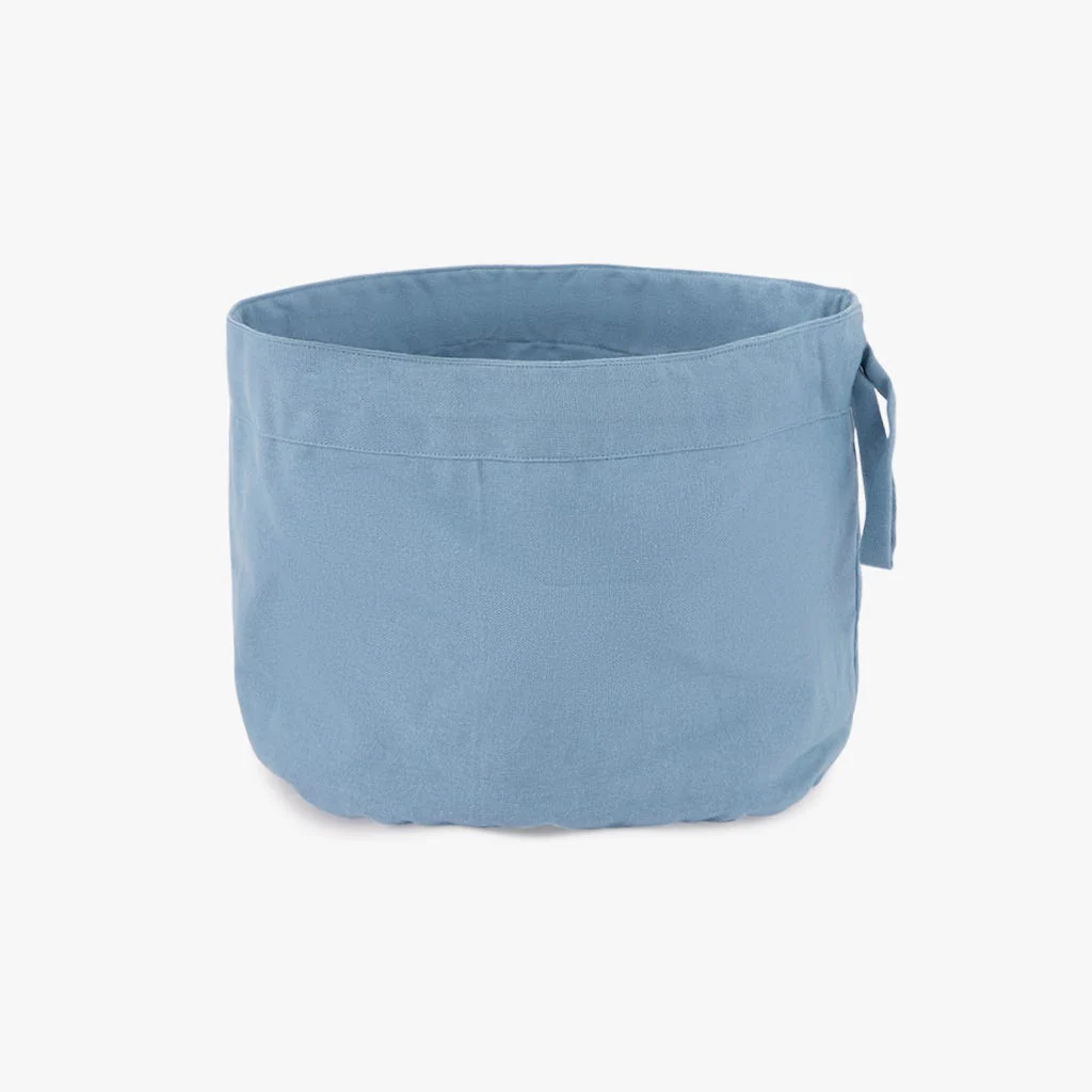 Cesto e Saco de Pão Algodão Azul 4EVERYDAY