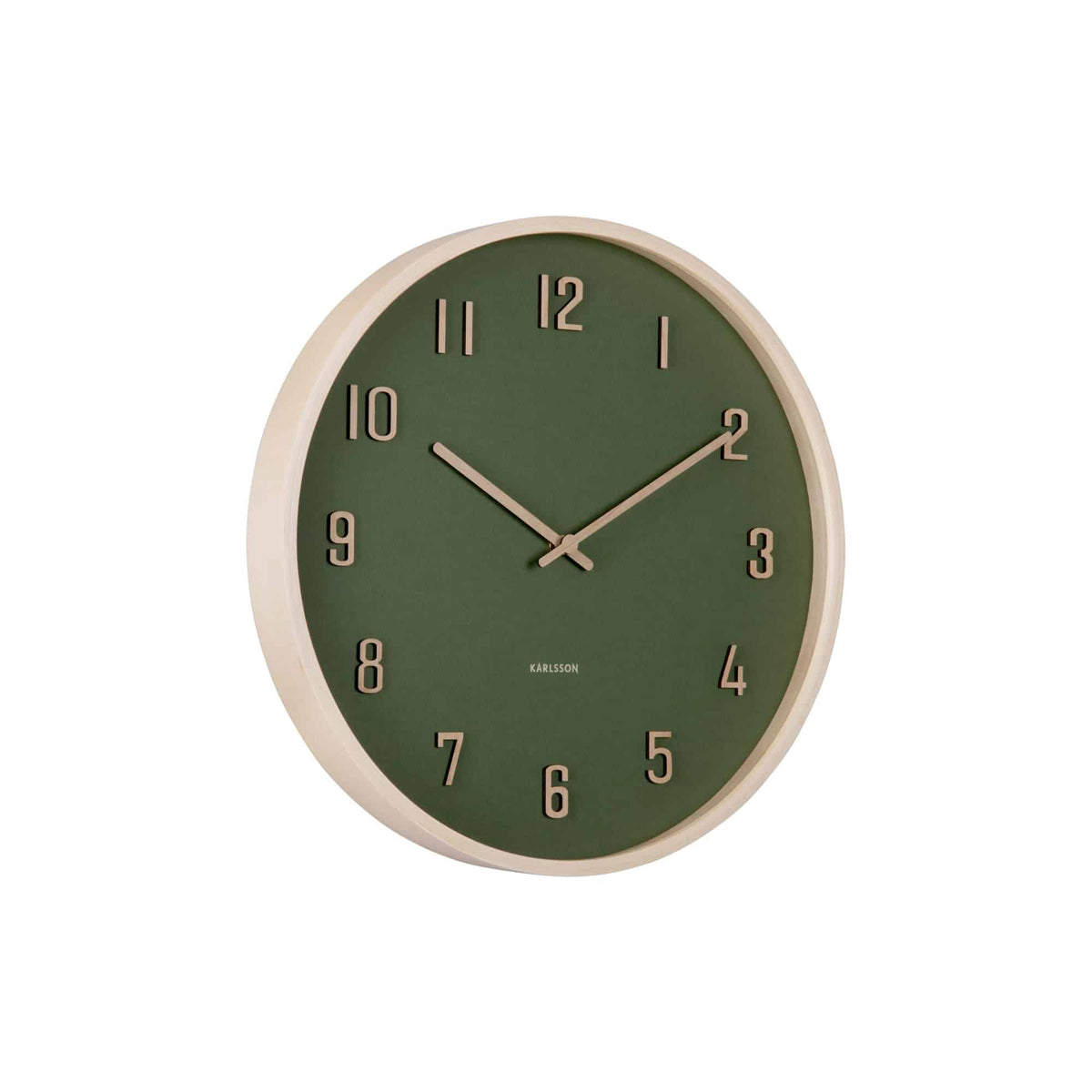 Karlsson wandklok Nervadura - groen - Ø40.8cm