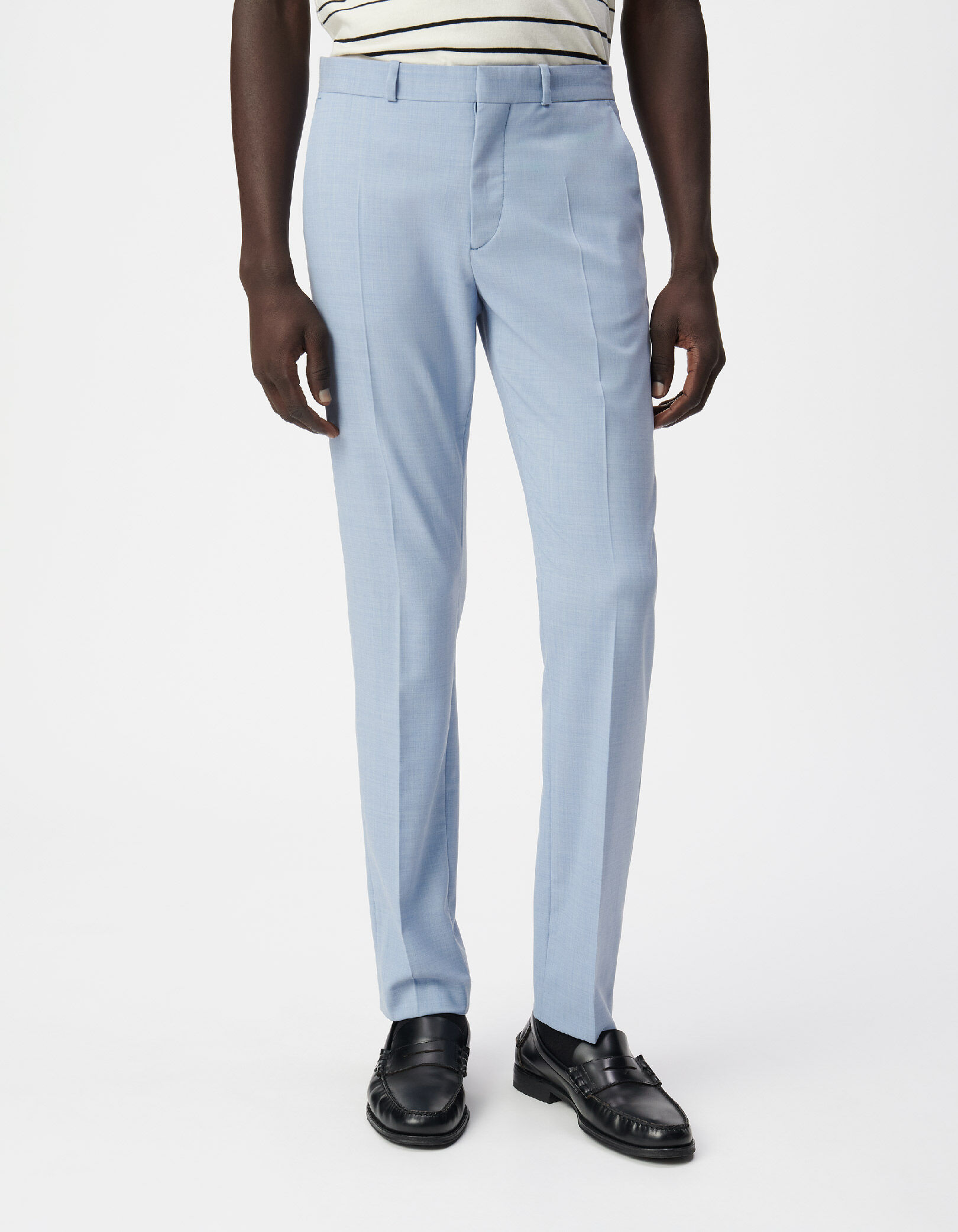 Pantalon de costume bleu ciel faux-uni TRAVEL SUIT Homme