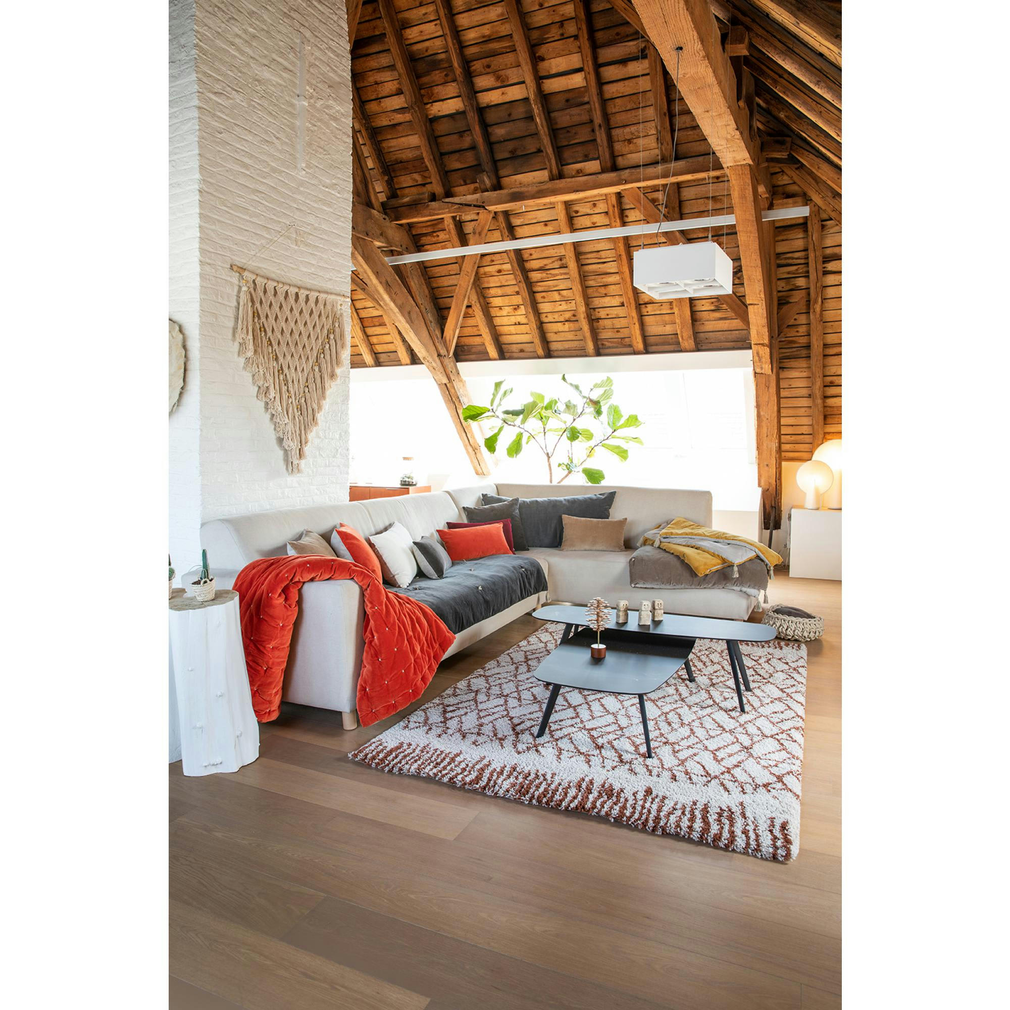 ELISE - Edredon pompons  en coton mais 80 x 180