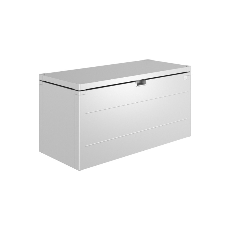 Coffre de jardin StyleBox argenté 1,4 x 0,6 x 0,71 m BIOHORT