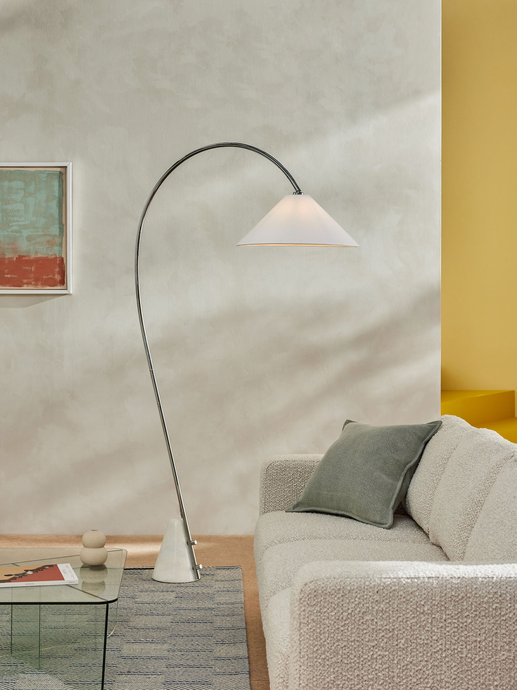 Mason Marble Arch Floor Lamp in Chrome