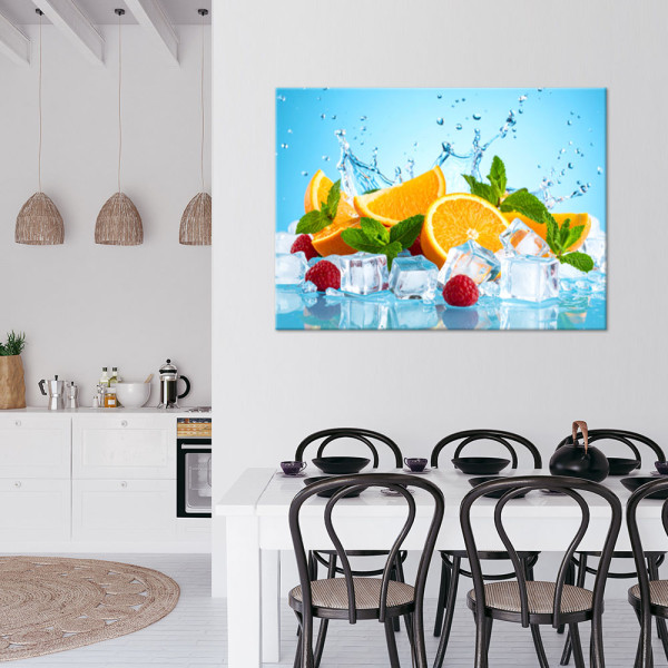 Obraz do kuchni jadalni, Pomarańcze owoce 30x20