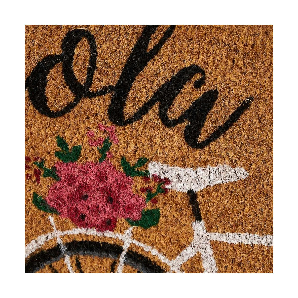 - Paillasson coco multicolore vélo fleuri hola 60x40x1,5cm