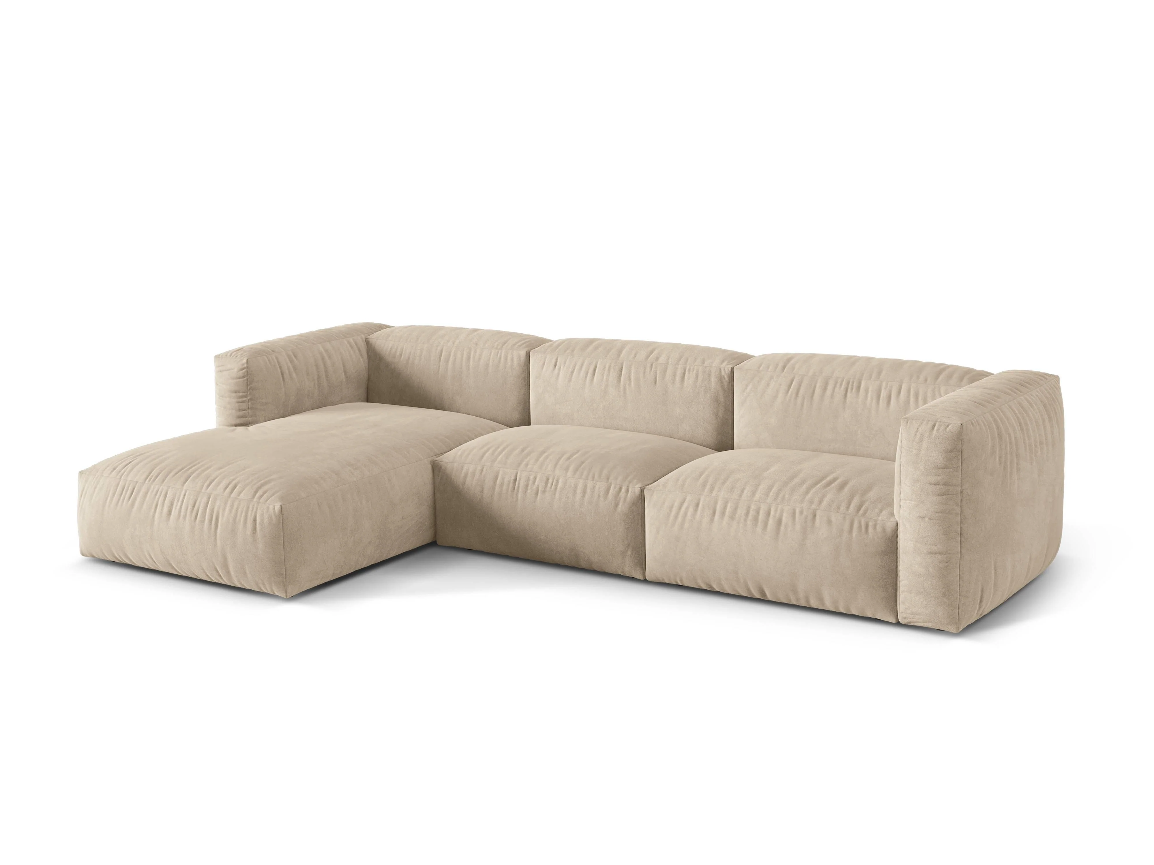 3-zits hoekbank Martina links velvet