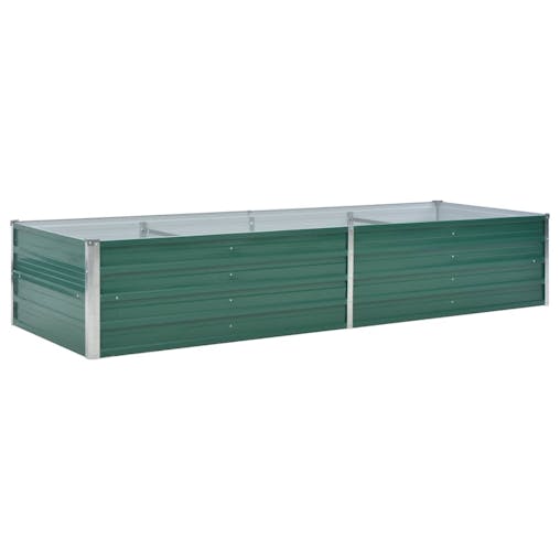 NNEVL Garden Raised Bed Galvanised Steel 240x80x45 cm Green