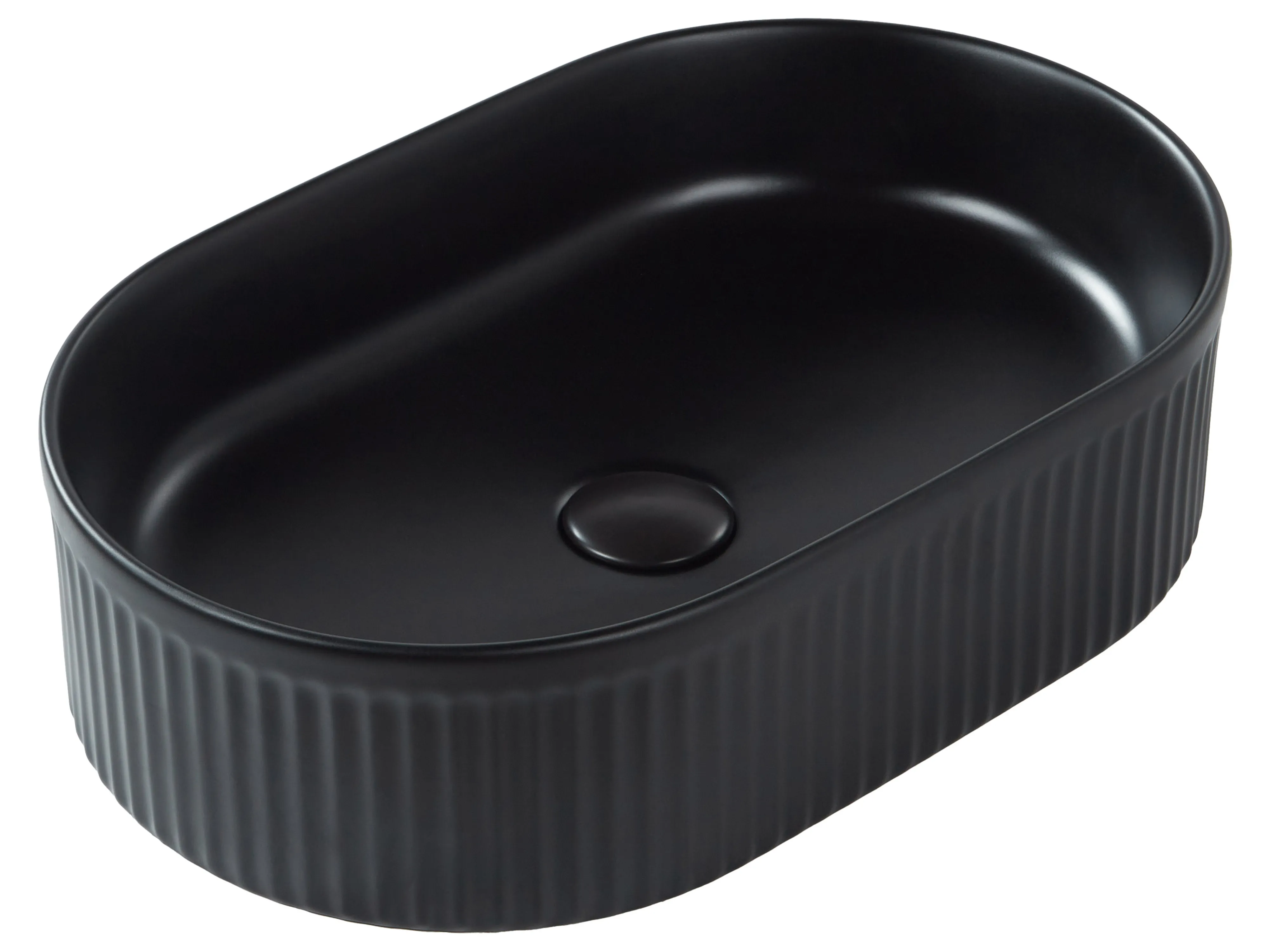 Countertop Basin GELDO 500 x 340 mm Ceramic Black