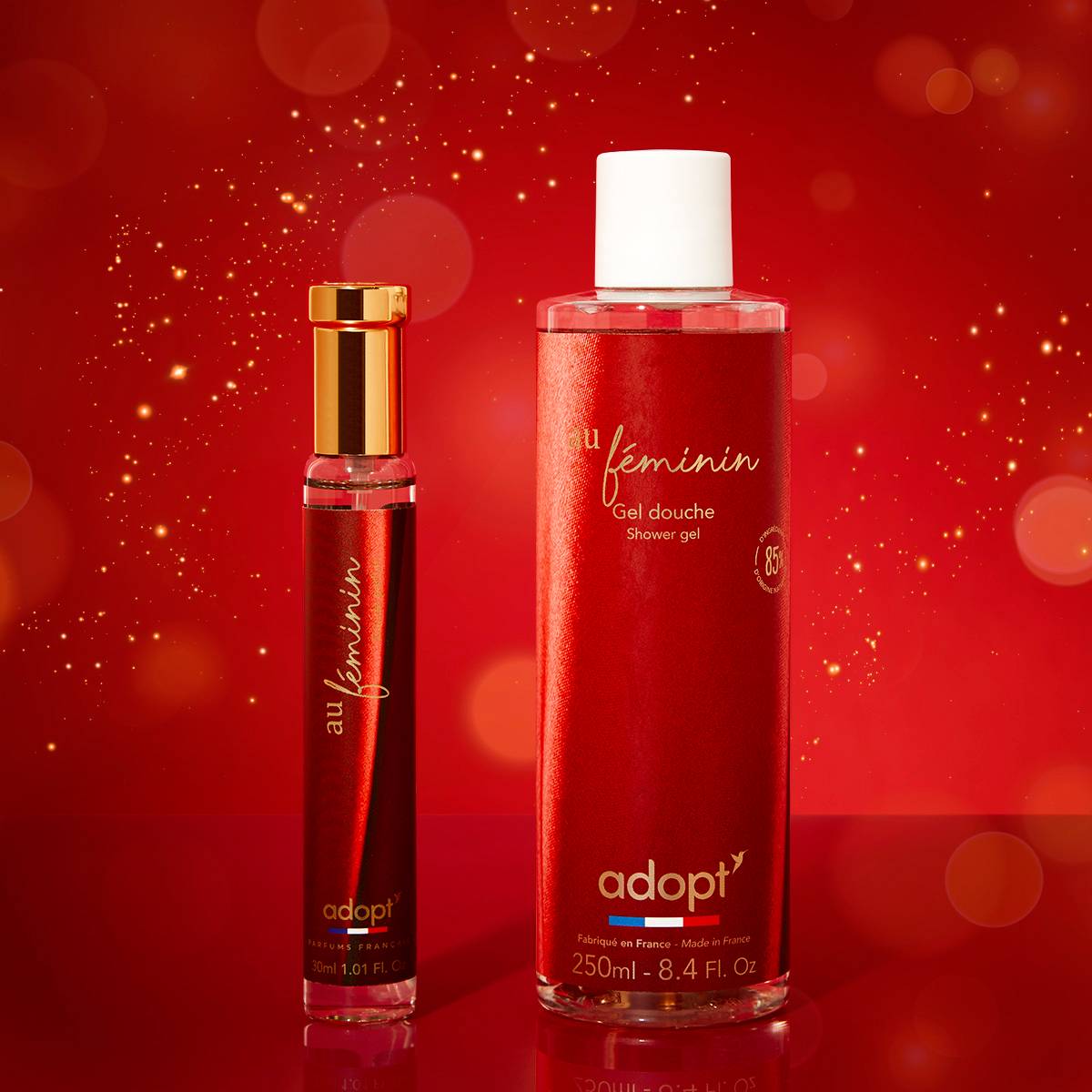 Au fémininCoffret eau de parfum 30 ml   gel douche 250 ml