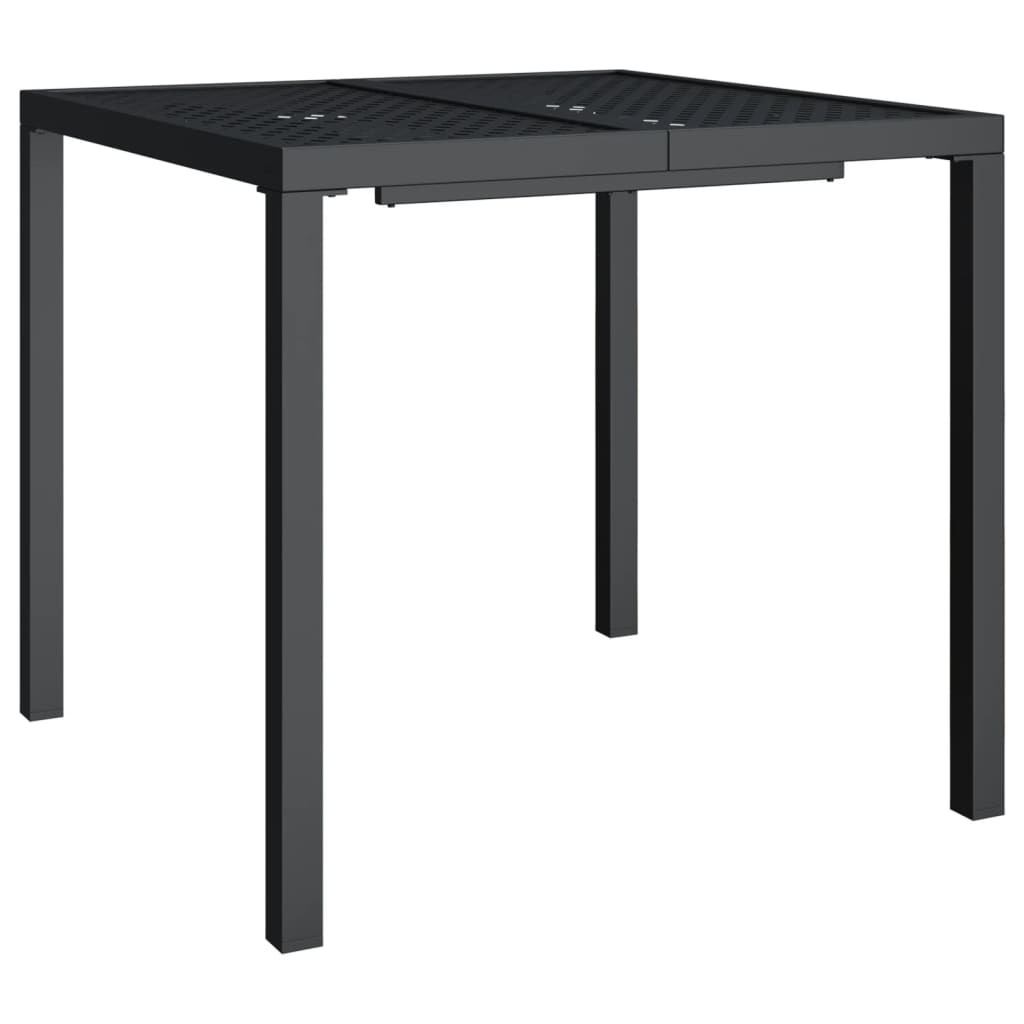 Stół ogrodowy Antracyt 80 x 80 x 72 cm Stal vidaXL