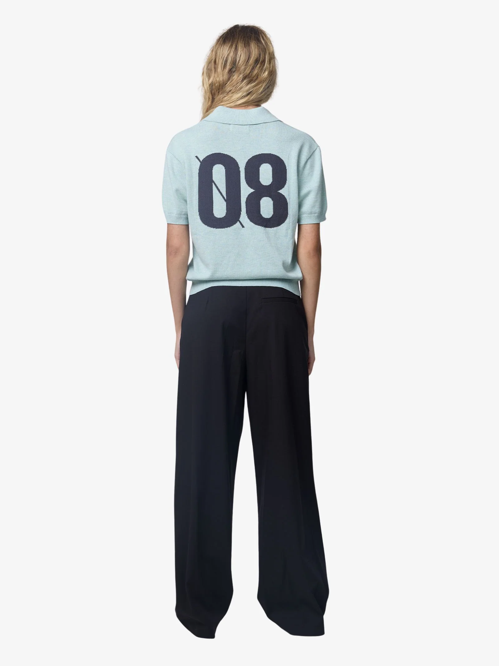Mid Block Knit Polo Shirt