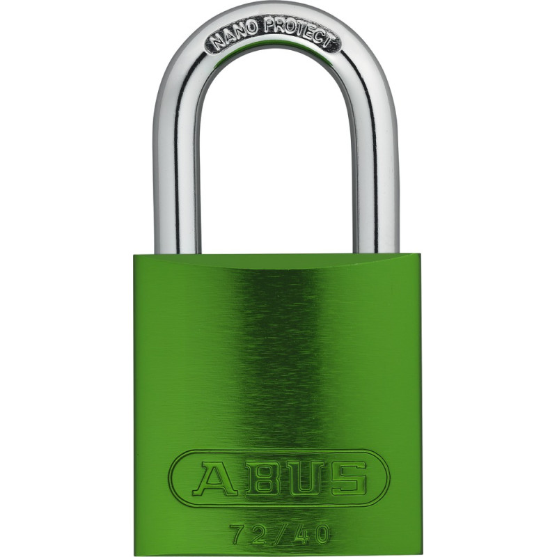 Cadenas à clé en aluminium série 72 vert 40 mm ABUS