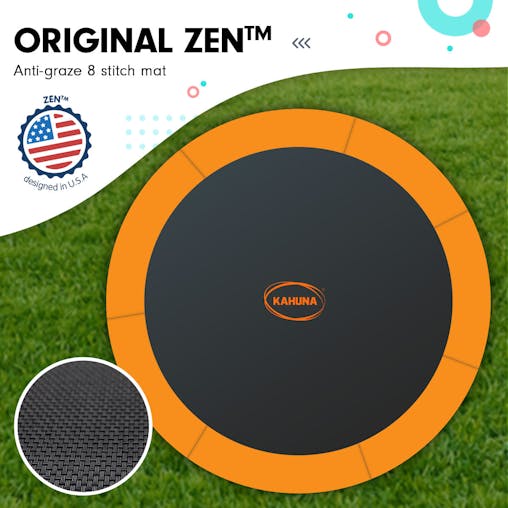 NNEDPE Kahuna 8ft Springless Trampoline with Basketball Set