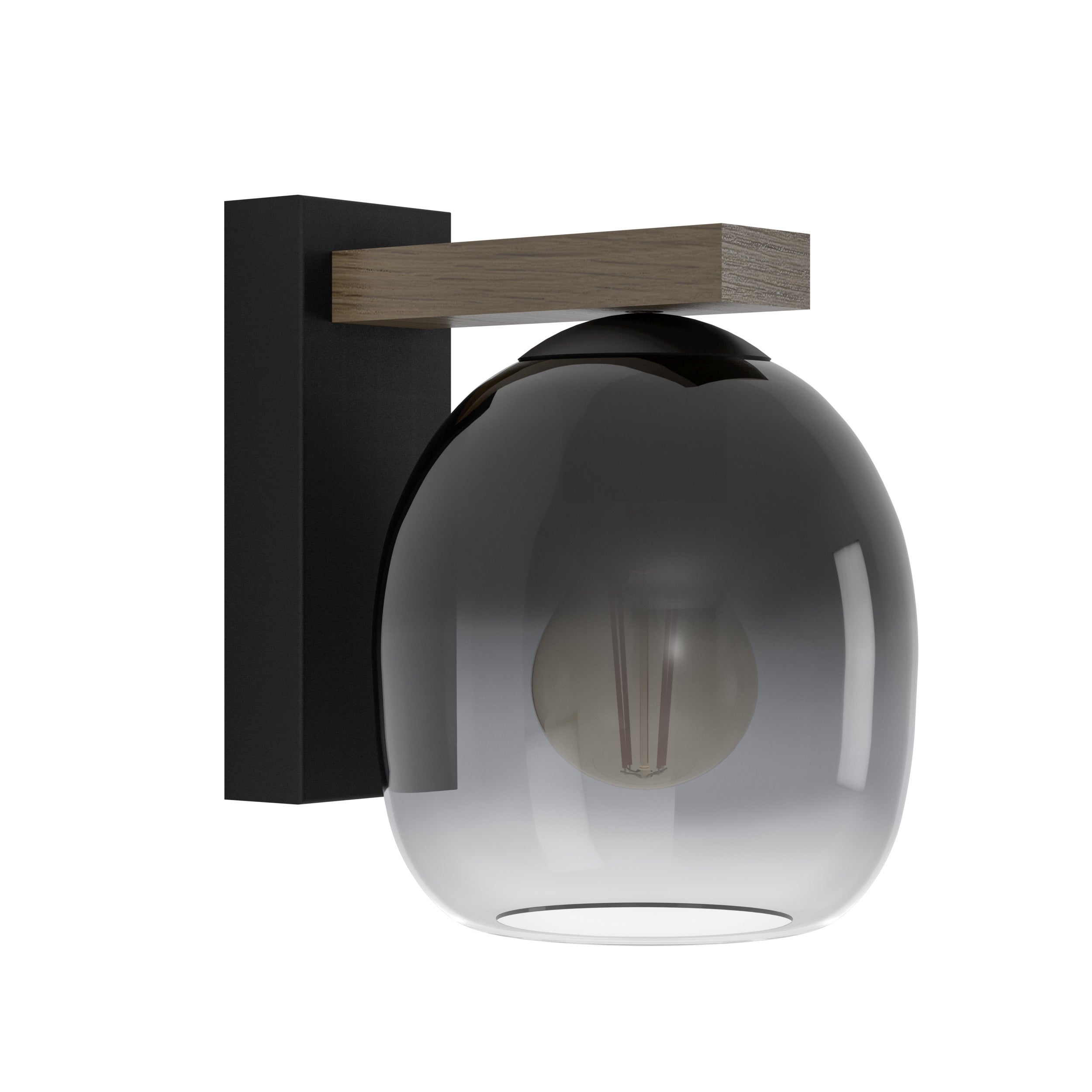 EGLO wandlamp Filago - e27 - bruin, zwart