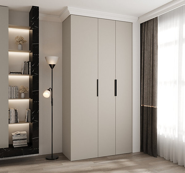 Armoire Como 4 a portes battantes H. 245 x L. 120 x P. 50, 3 portes