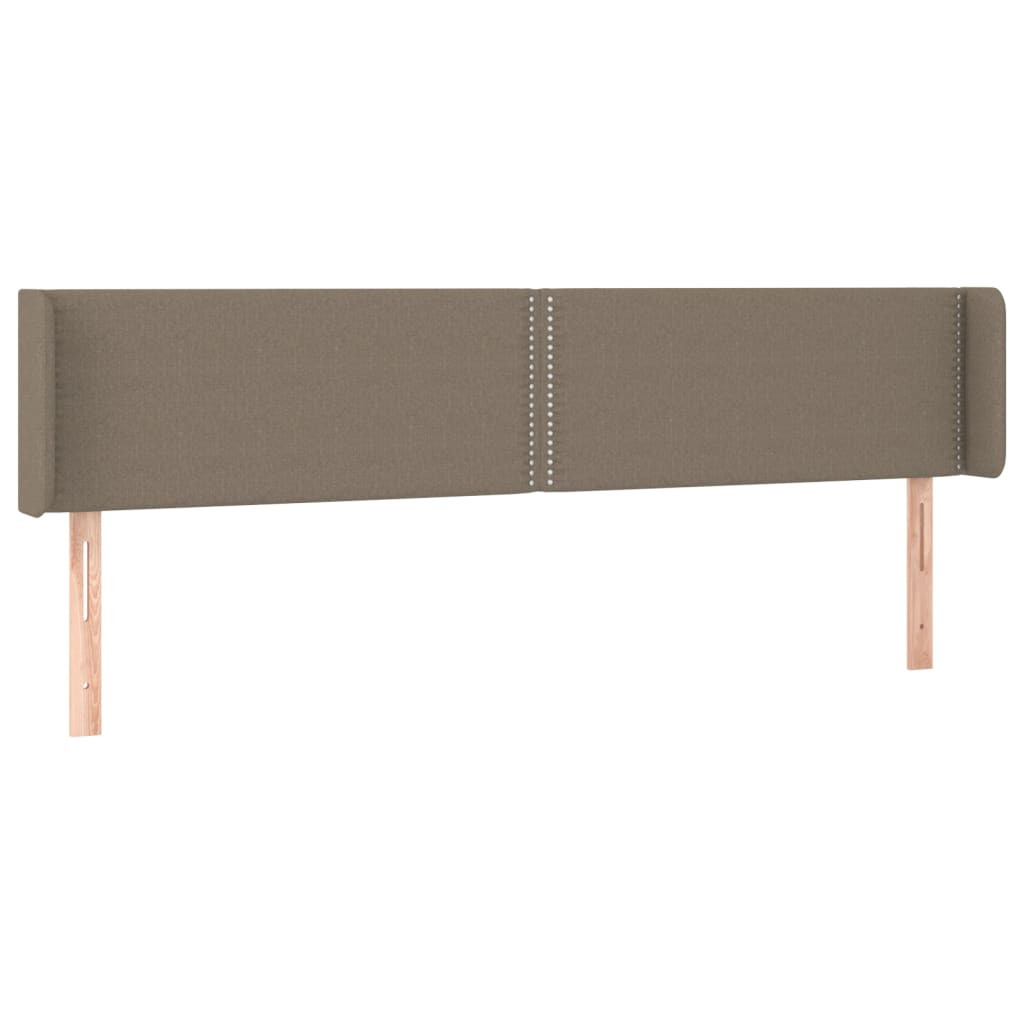 Wezgłowie Taupe 203 x 16 x 78/88 cm Tkanina vidaXL