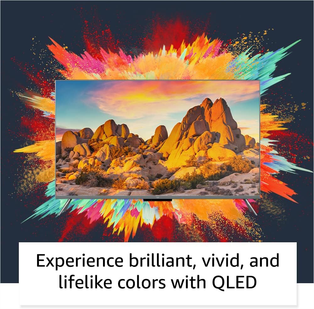 Amazon Fire TV 55 Omni QLED Series 4K UHD smart TV, Dolby Vision IQ, Fire TV Ambient Experience, local dimming, hands-free with Alexa