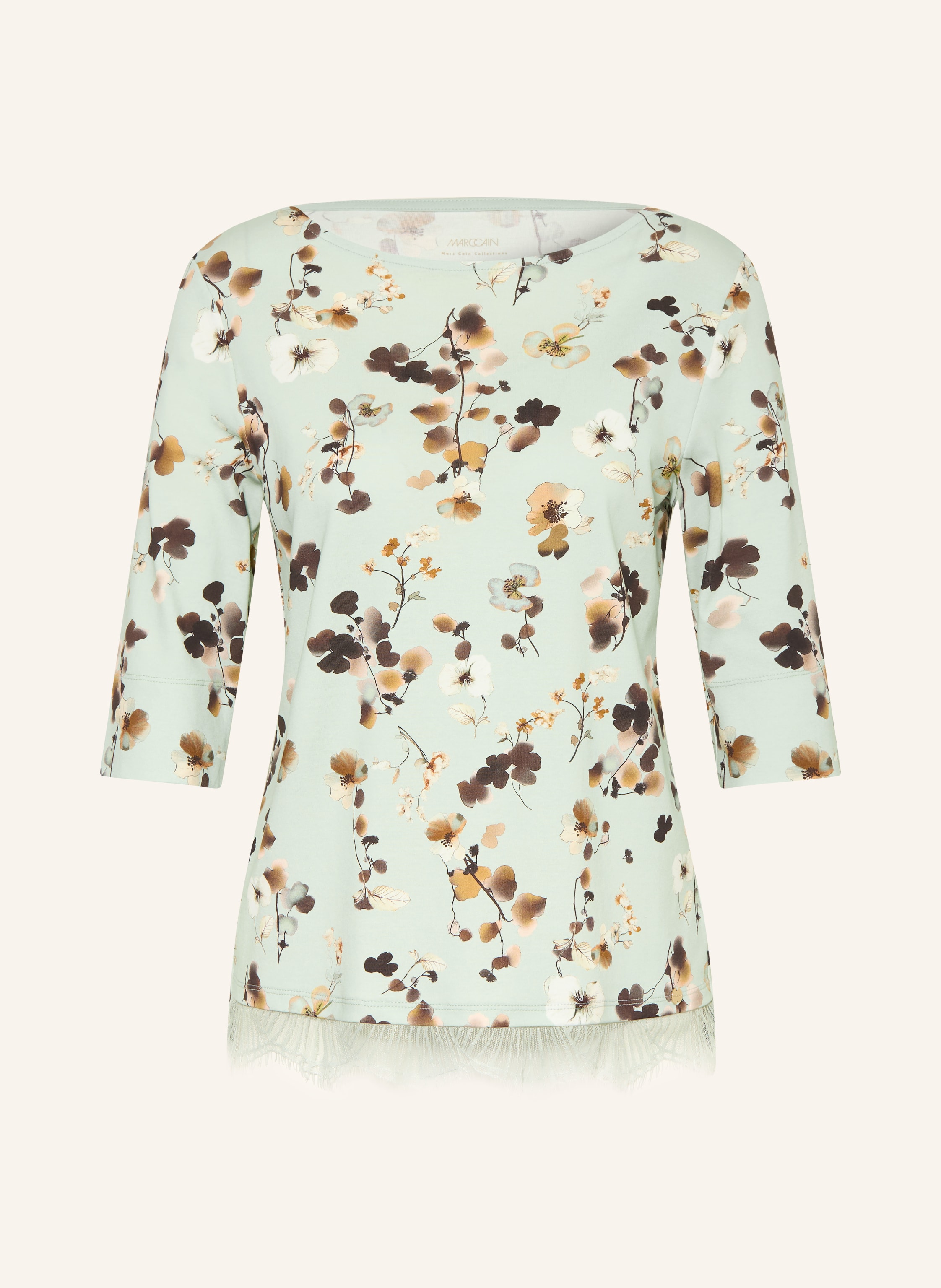 MARC CAIN Shirt mit 3/4-Arm und Spitze