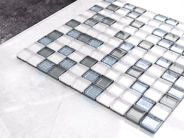 Mosaïque en verre sur filet pour salle de bain ou cuisine 30 cm x 30 cm - Elvis Presley