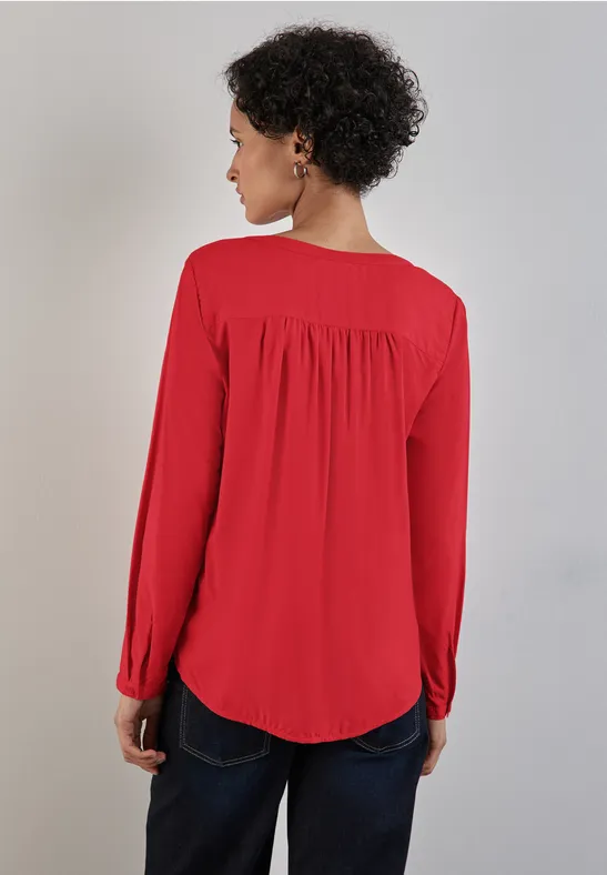 Basic Bluse in Unifarbe