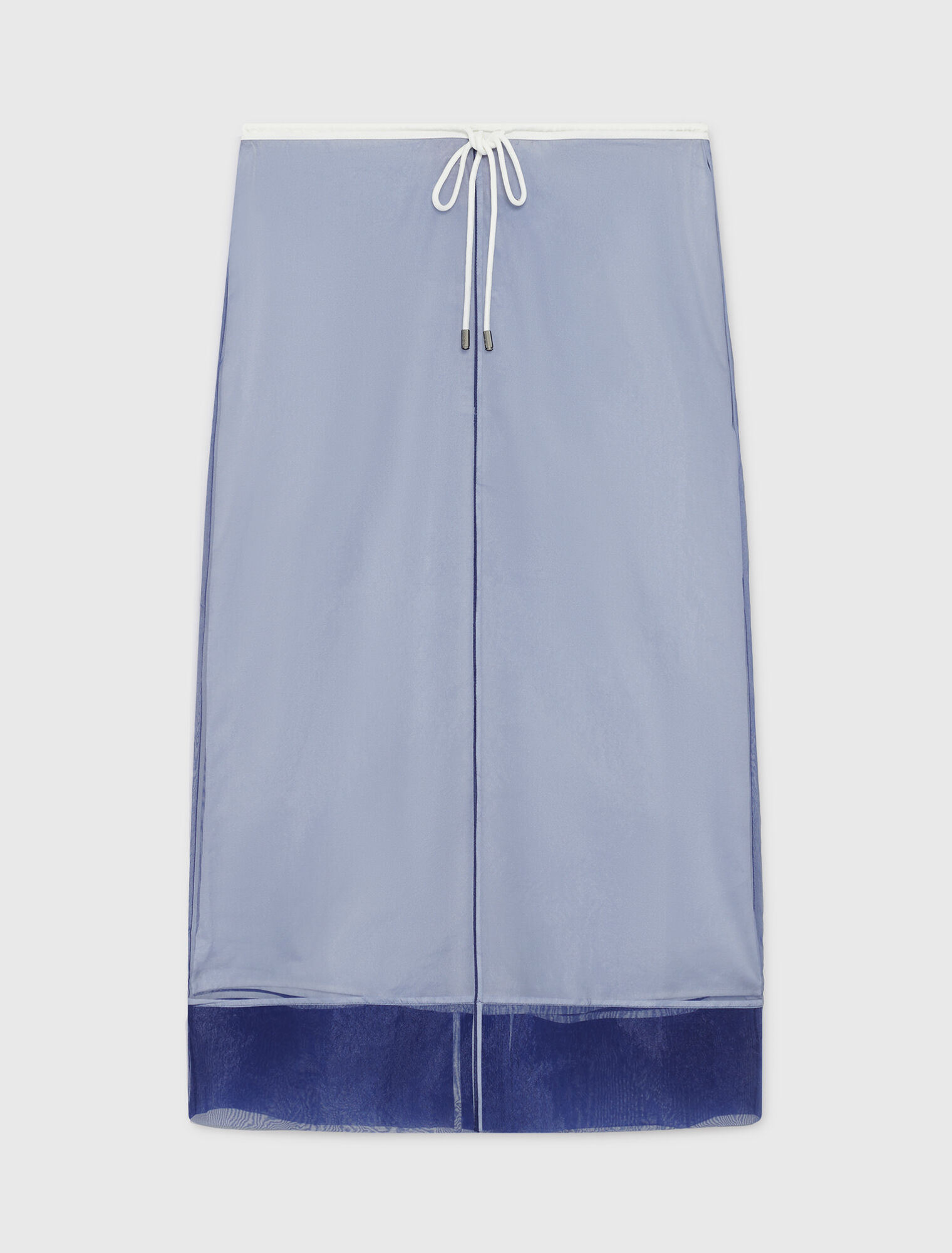 Jupe en coton et organza amovible