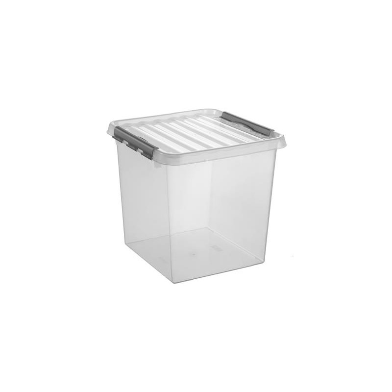 Box de rangement Q-line avec couvercle à clips transparent 38 L SUNWARE