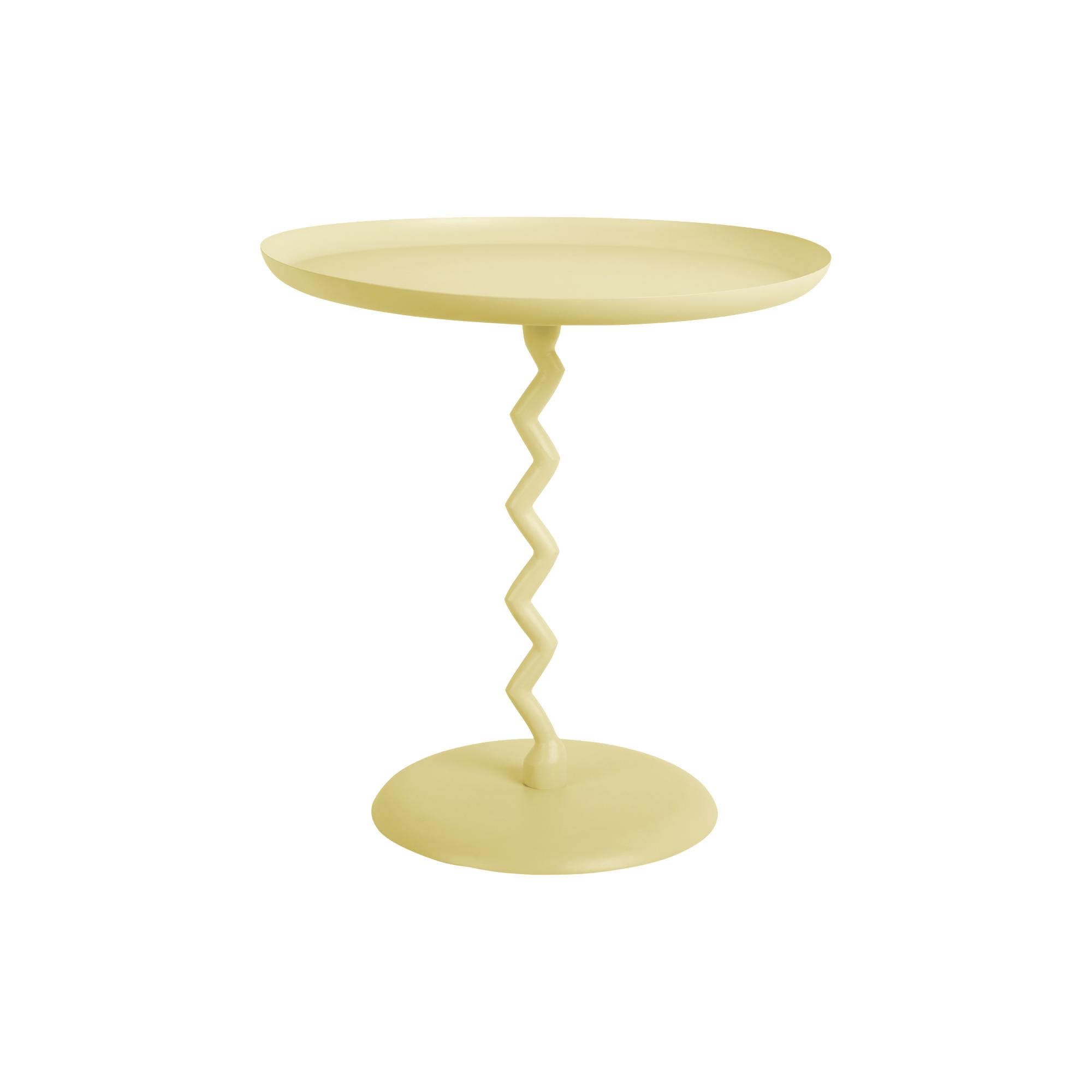 Leitmotiv bijzettafel Zig Zag - geel - Ø40cm
