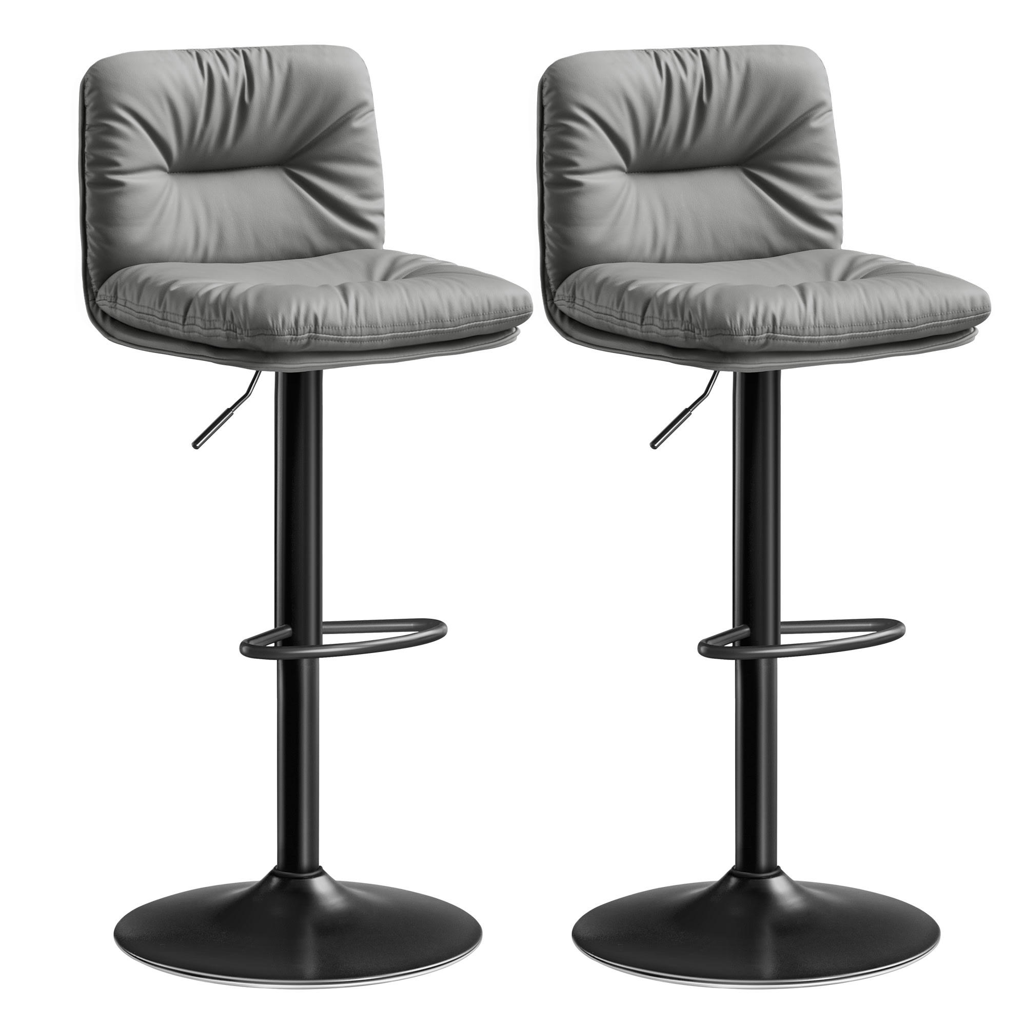 - Tabourets de bar surface en PU gris