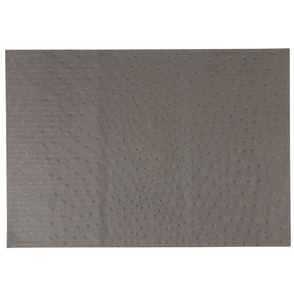 Set de table rectangulaire plastique marron effet peau d'autruche