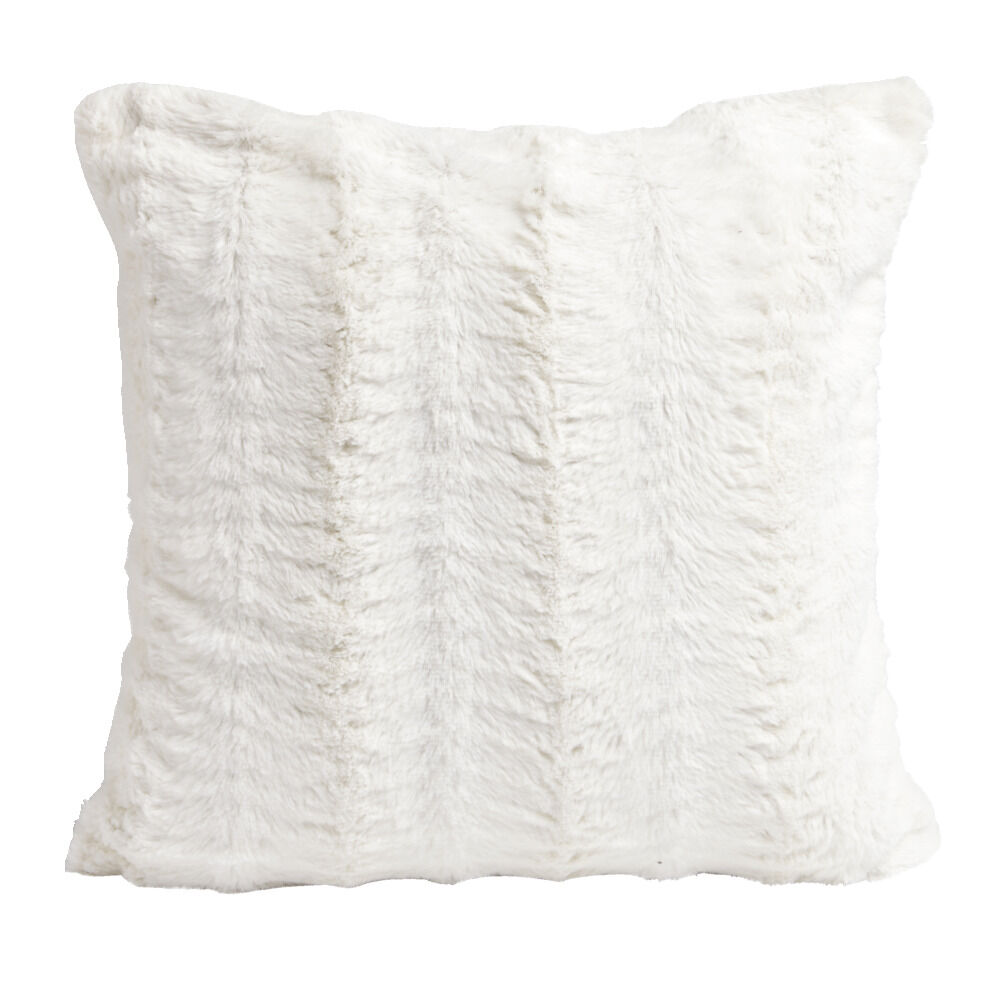 Housse de coussin effet fourrure gaufré 40x40cm (3 modèles)