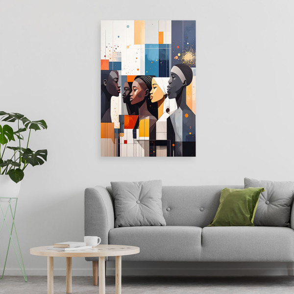 Obraz do salonu biura, Postacie Twarze Abstrakcja 20x30