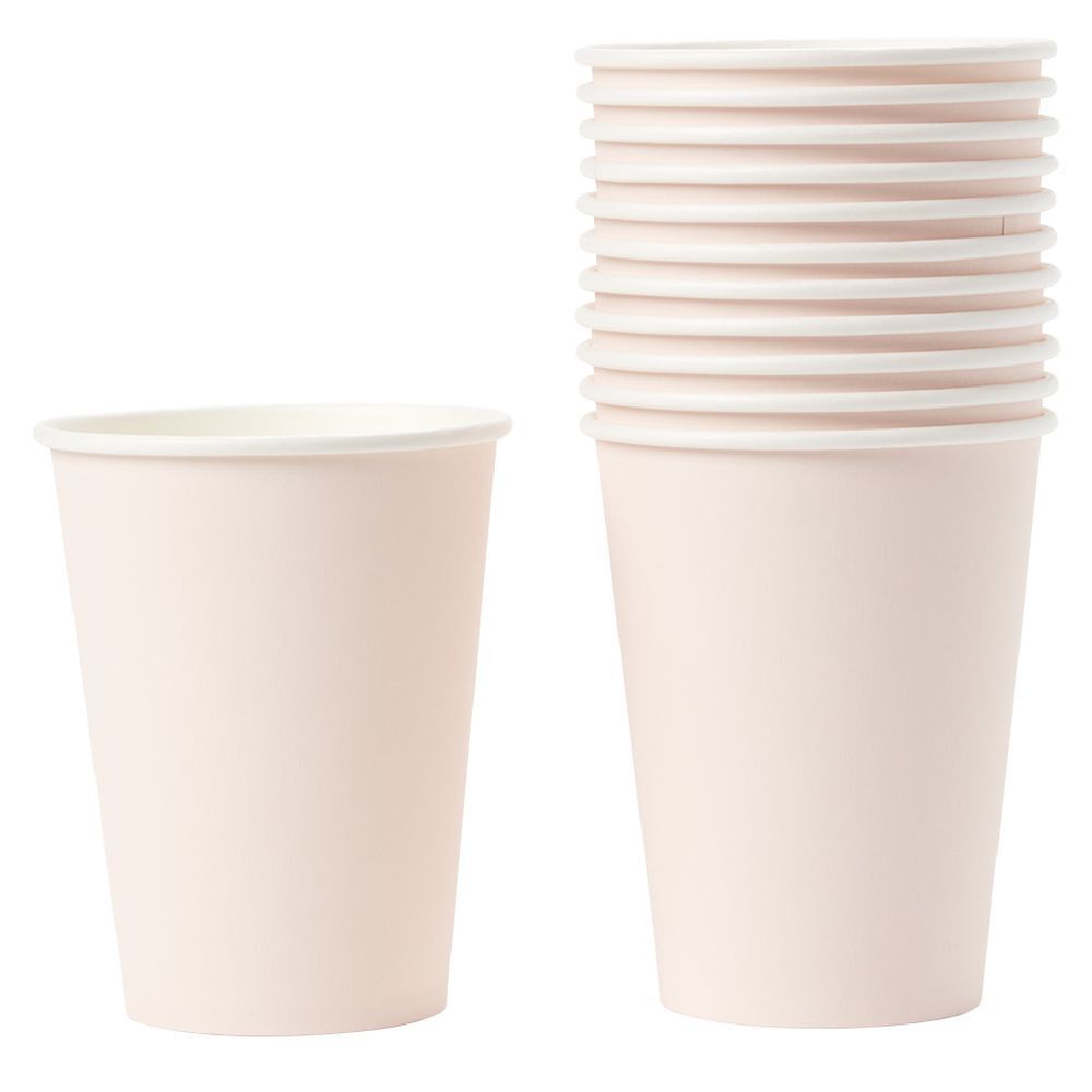 Gobelet en carton rose nude 36 cl x12