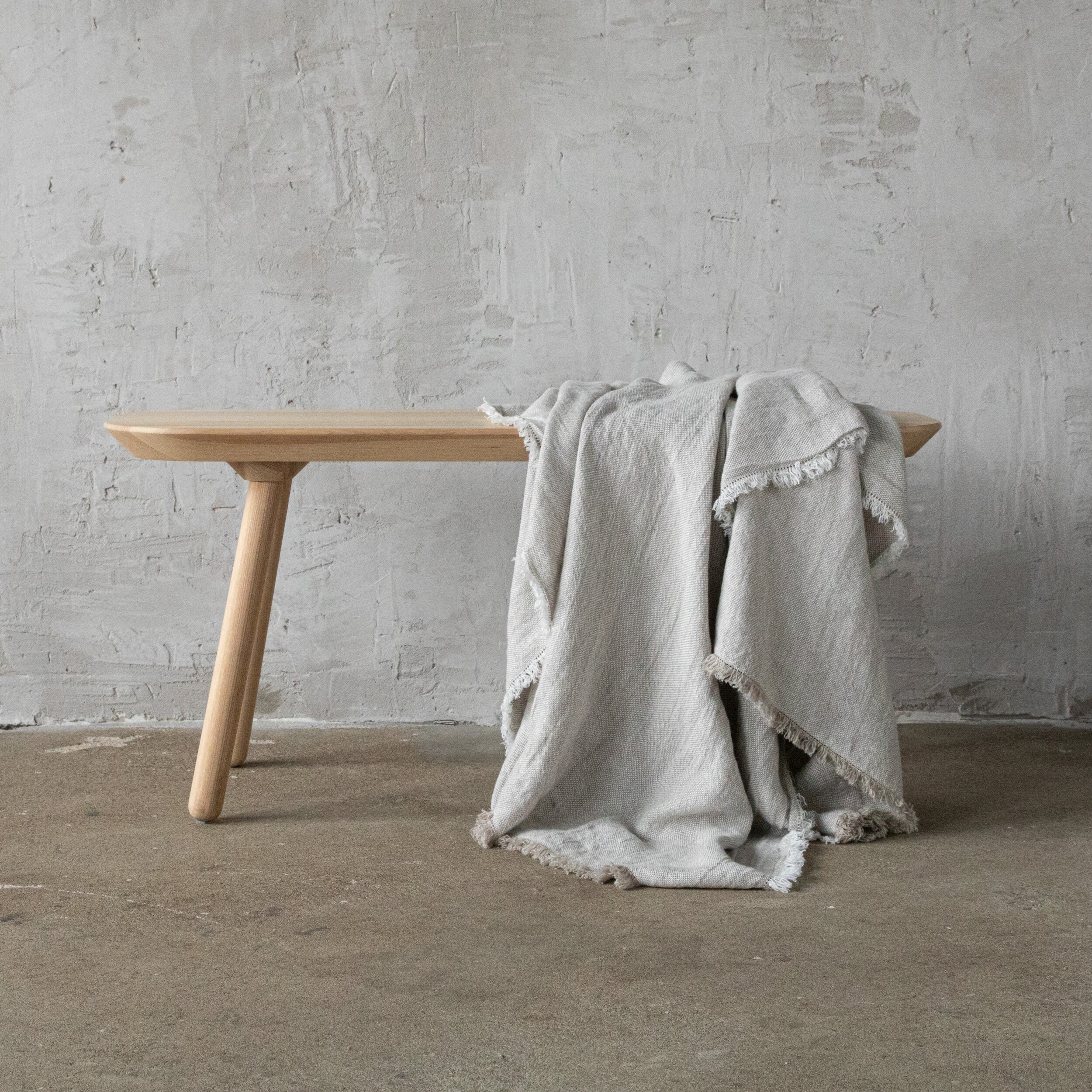 Washed Linen Throw Blanket in Neutral. Linen bedspread made from European flax certified linen. Any size up to 108