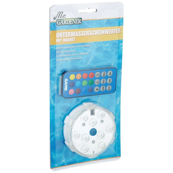 Unterwasserscheinwerfer,batteriebetrieben, Lichtfarbe: mehrfarbig
