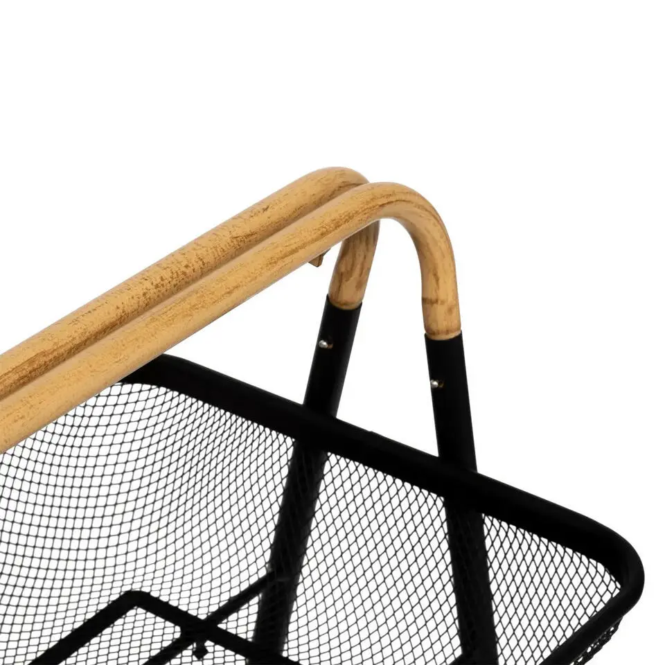 5Five Keuken/badkamer opberg trolley - 3 laags - zwart