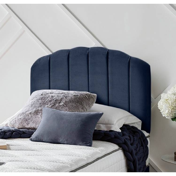 Silentnight Merlin Velvet Single Headboard - Blue