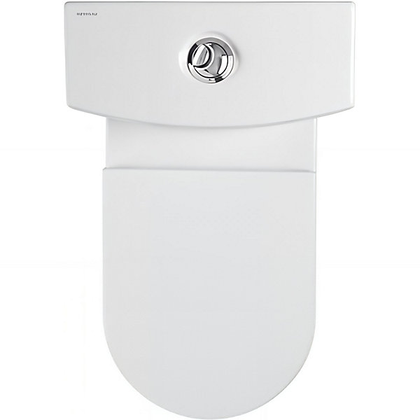 Pack WC cuvette réservoir abattant fixations SANINDUSA UrbY 65 caréné évacuation arrière alim. chasse d'eau par le côté blanc