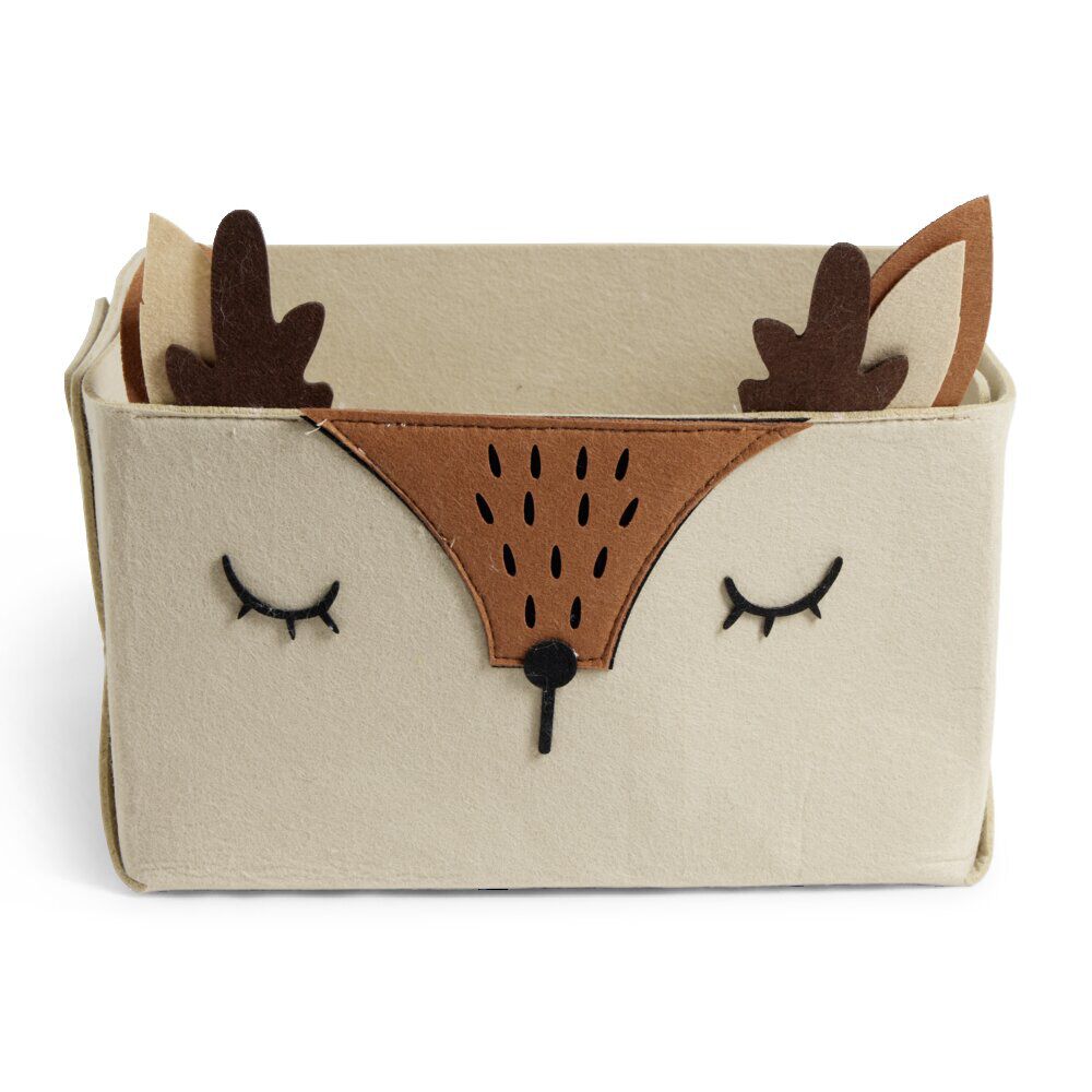 Panière de rangement pour enfant motif animal feutrine 4 modèles