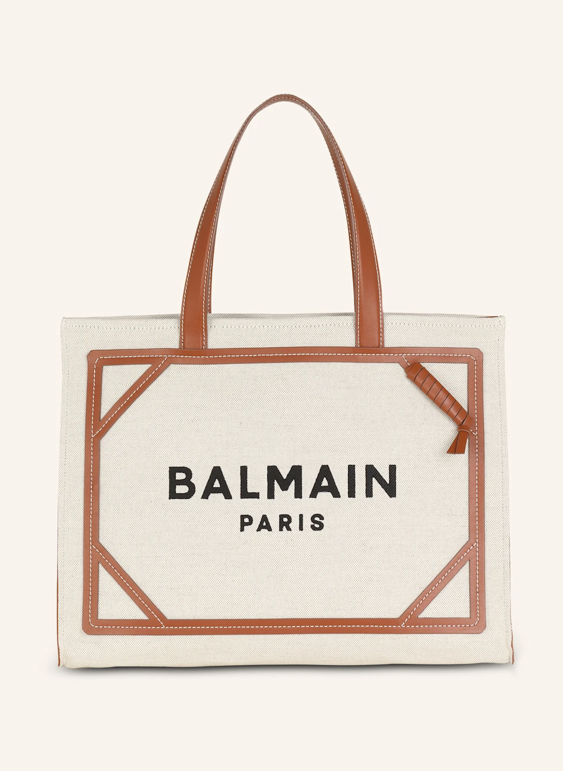 BALMAIN Shopper B-Army 42 aus Canvas mit Lederdetails