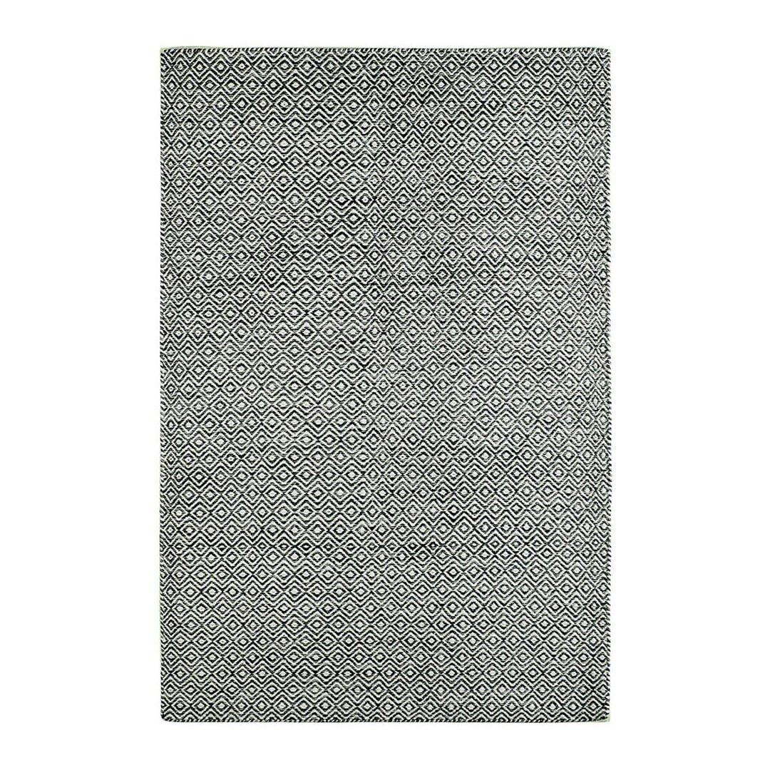 MANDOOR - Tapis géométrique scandinave en laine graphite 120x170