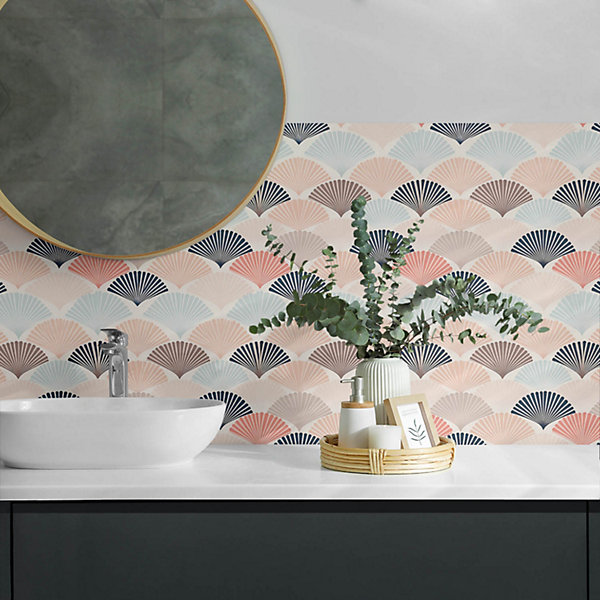 Panneau Décoratif Mural Wallfluent 120x60 cm Géométrie Aux Pastels 1 pièce