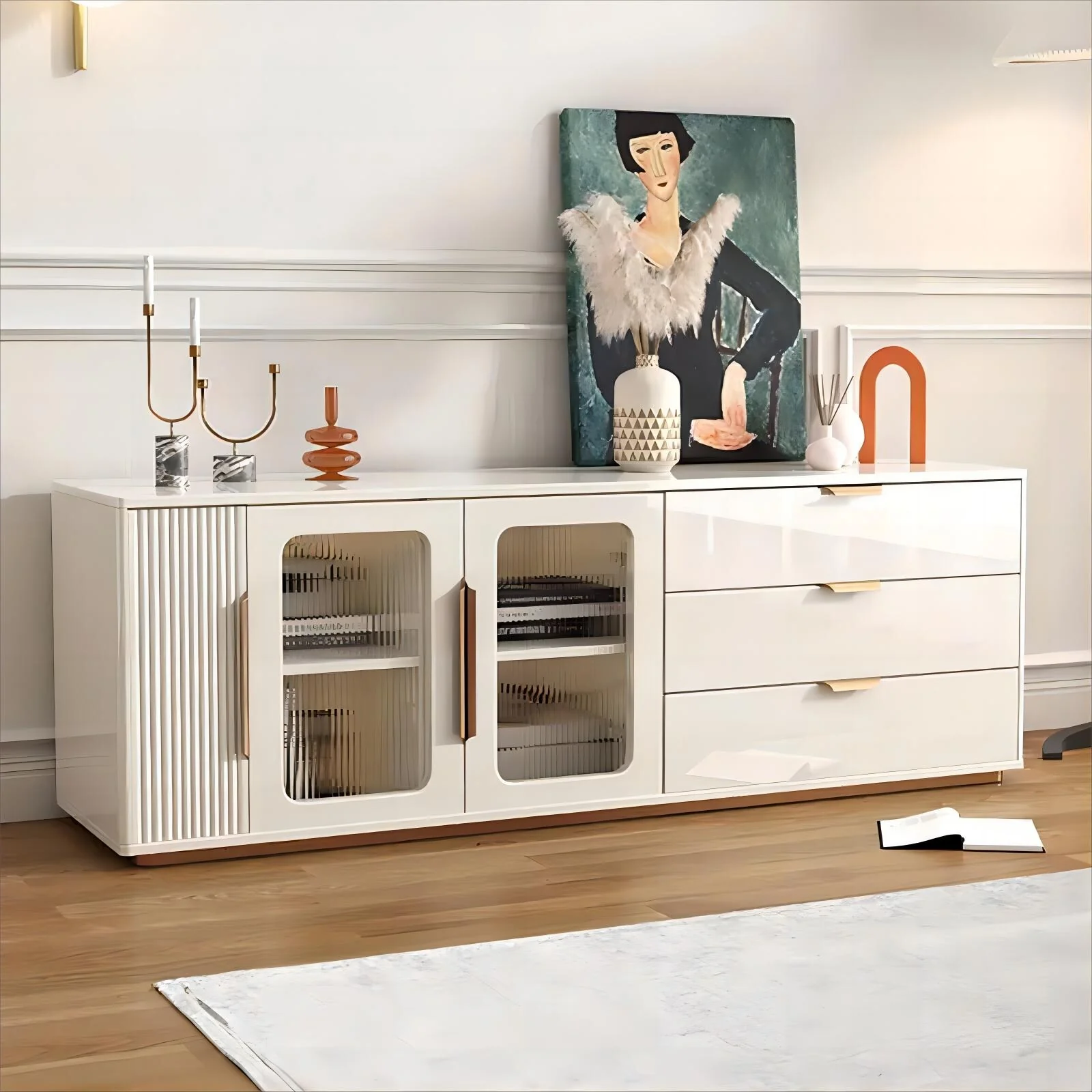 Simple Modern Rectangle Dining Furniture Burlywood Folding Extendable Dining Table Set Wood