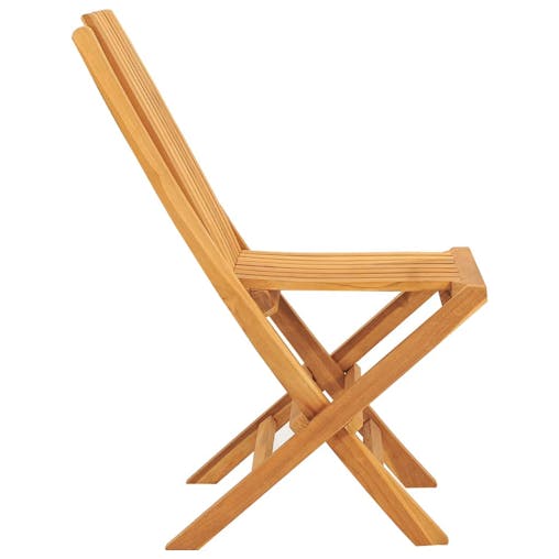 NNEVL Folding Garden Chairs 2 pcs 47x47x89 cm Solid Wood Teak