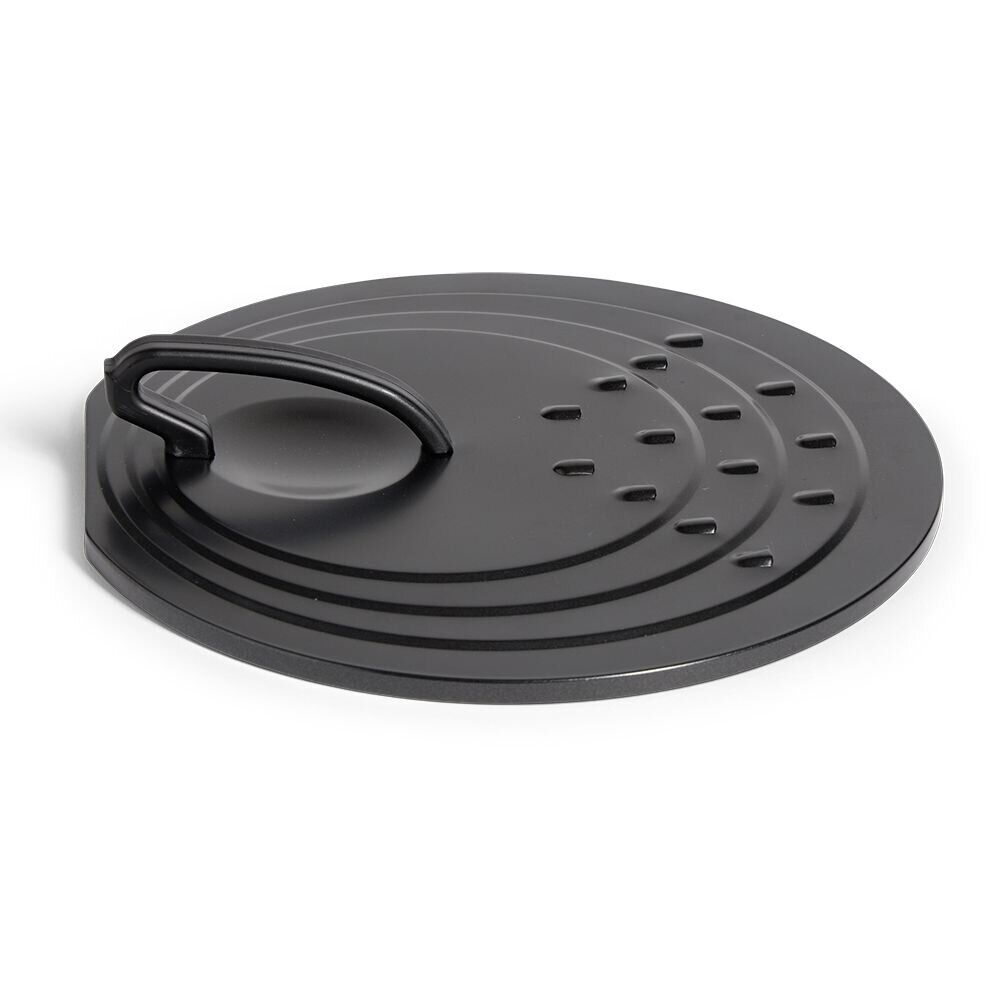 Couvercle rond avec poignée acier noir Ø30cm