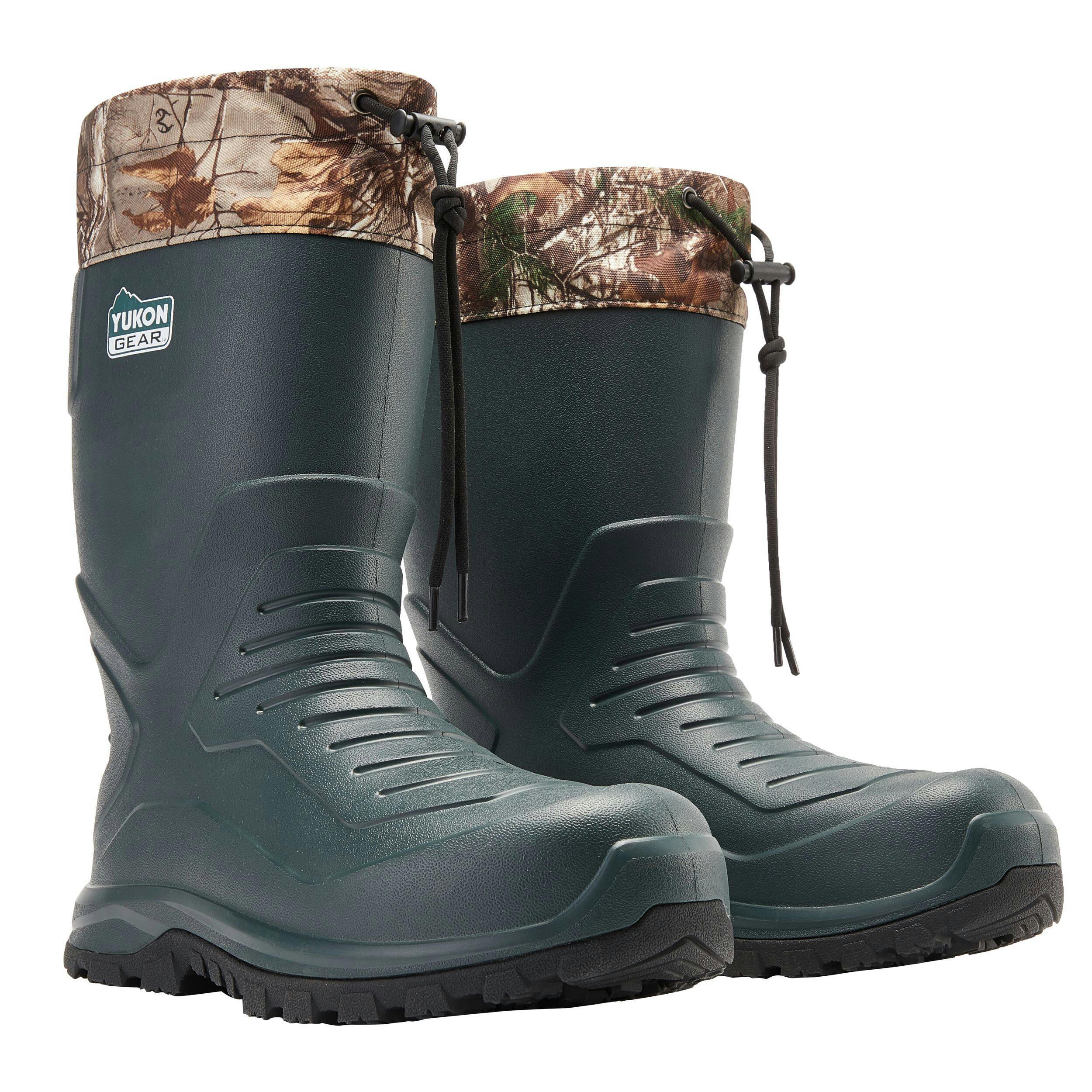 Yukon Gear Men's Lightweight WaterProof Insulated Hunting Boots,Comfort Rated to -35, Dark Green